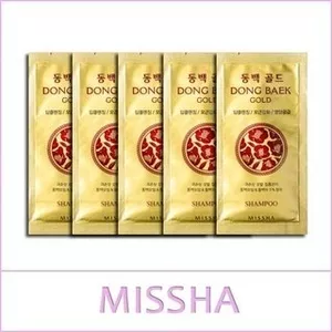  Missha DONG BAEK Gold Shampoo,  9 ml /  Шампунь для волос
