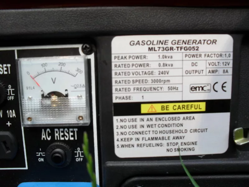 генератор бензиновый  850w 2
