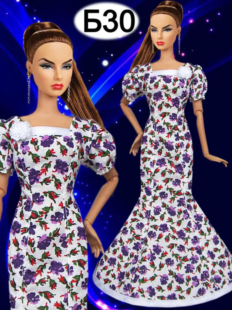 Вечерние и бальные платья для кукол Барби 17
