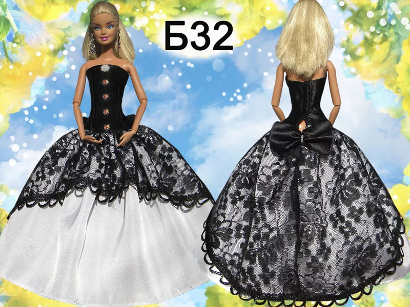 Вечерние и бальные платья для кукол Барби 18