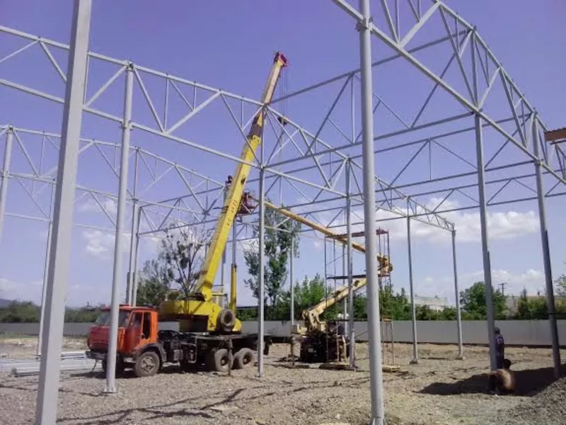 Будівництво овочесховища . Монтаж металоконструкцій 2